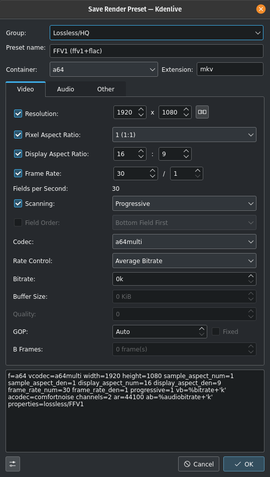 Render Profile Parameters Explained — Kdenlive Manual 24.05 documentation