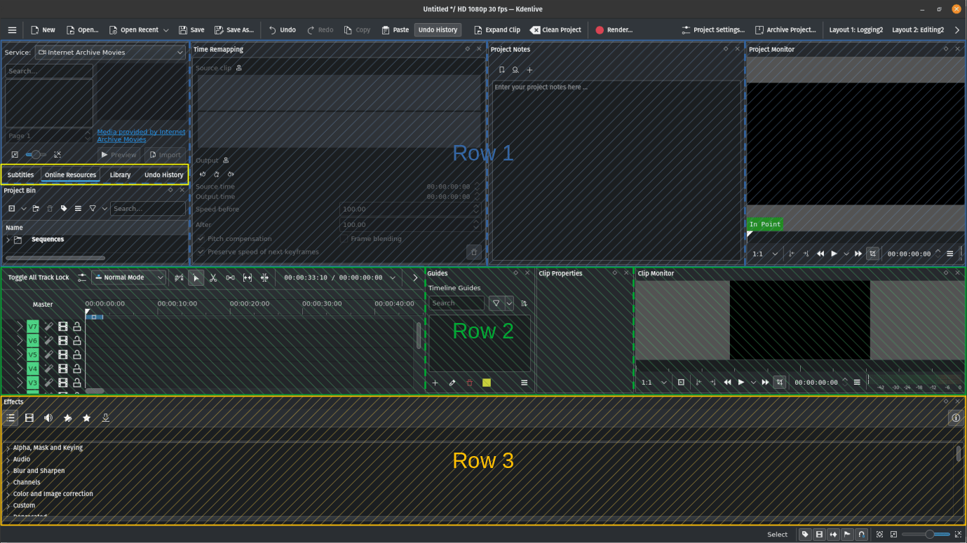 自定义界面 — Kdenlive Manual 24.08 文档