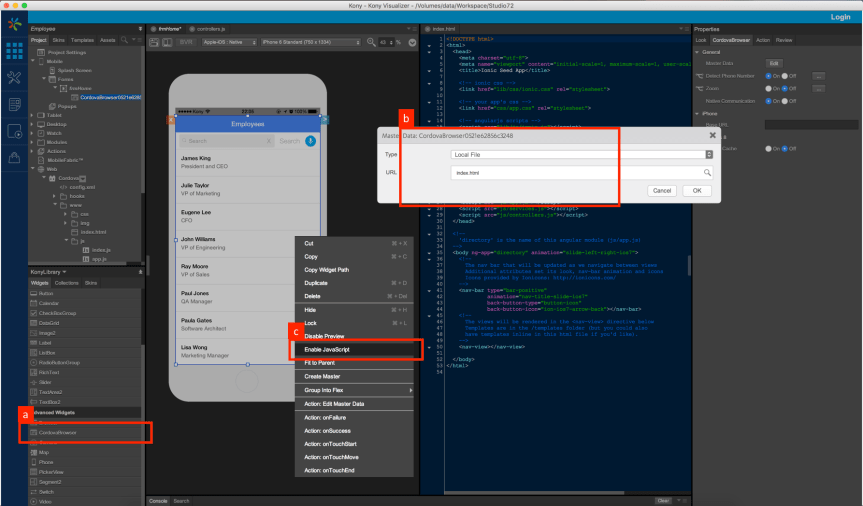 Embedding Cordova Application