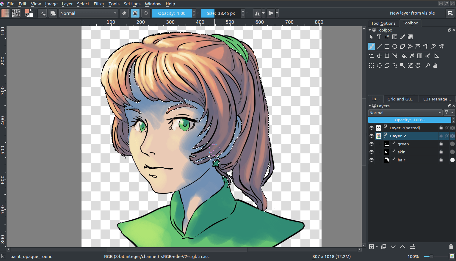 フラットカラー — Krita Manual 5.2.0 ドキュメント