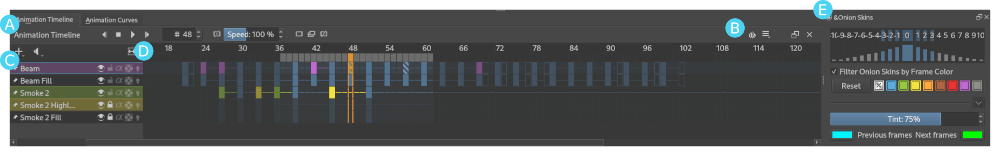 Animation Timeline Docker — Krita Manual 5.0.0 文档