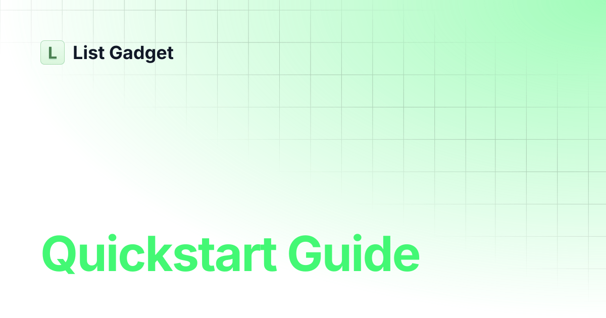 Quickstart Guide List Gadget(09)