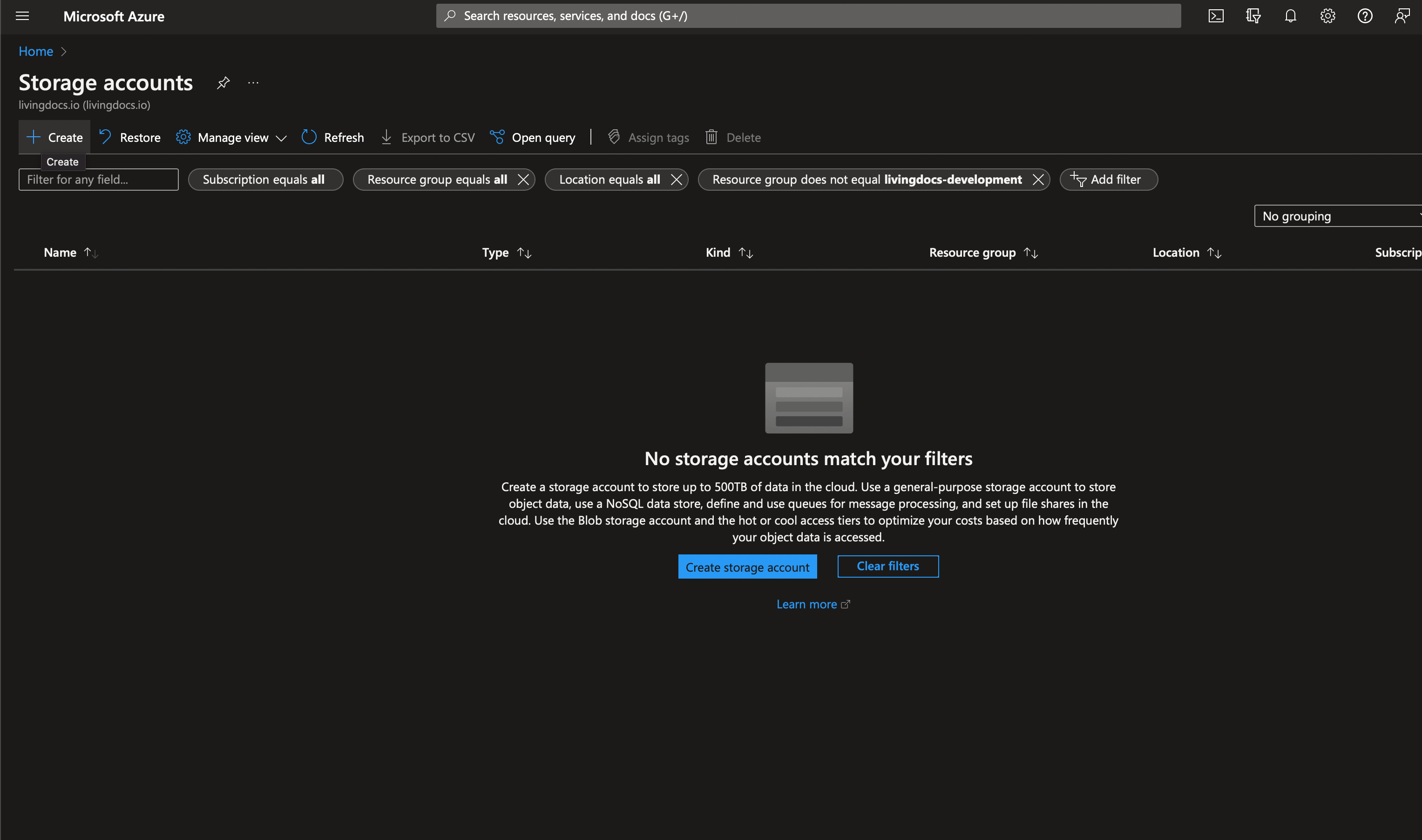 Configuring Azure Blob Storage Customising