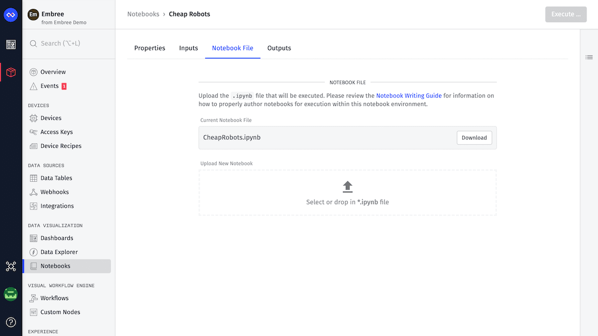 Notebook File Losant Documentation