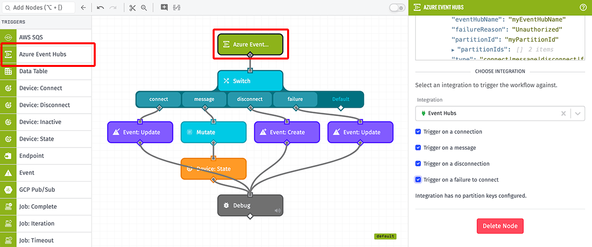 Azure Event Hubs Trigger Node Losant Documentation
