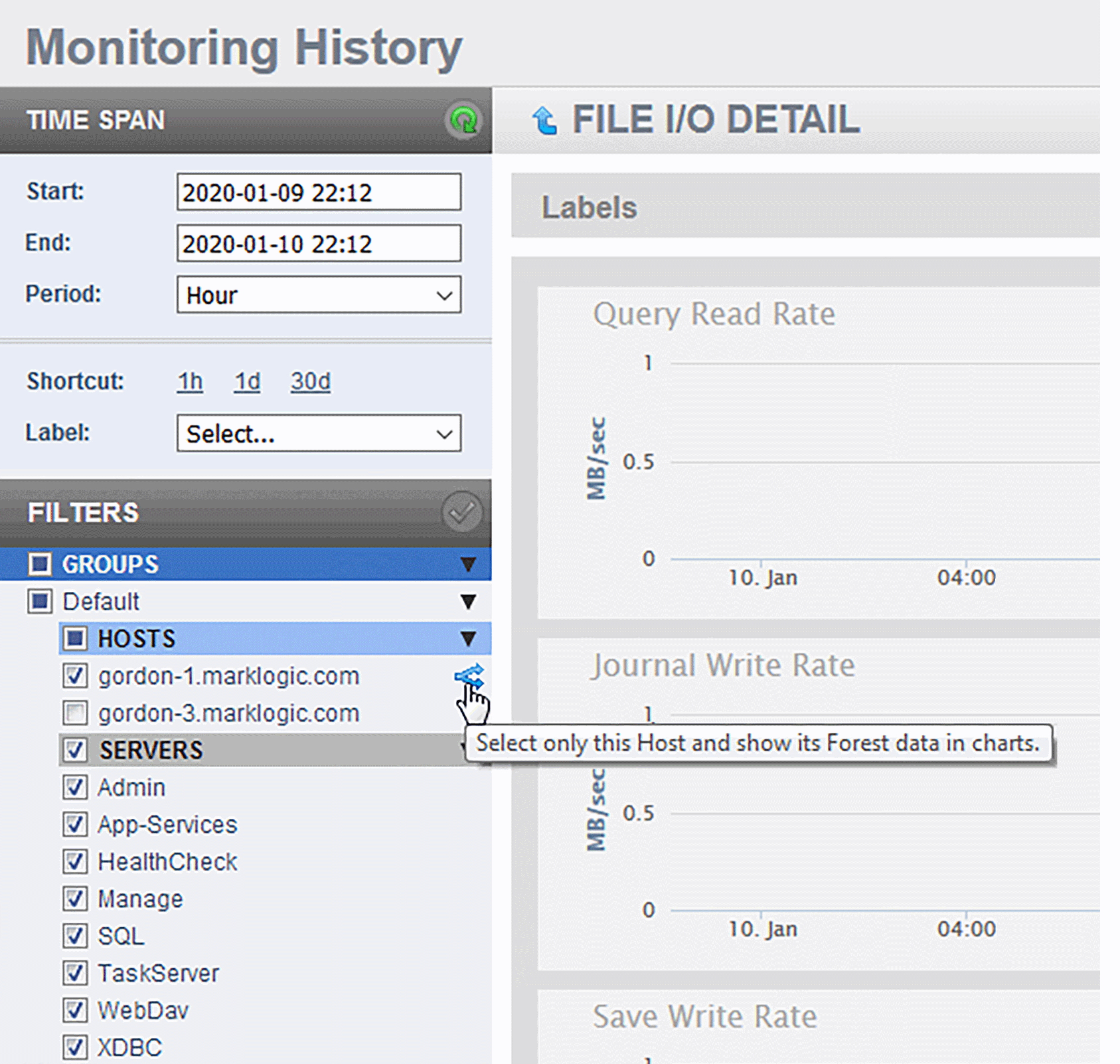 MarkLogic Server Monitoring History (Monitoring MarkLogic Guide