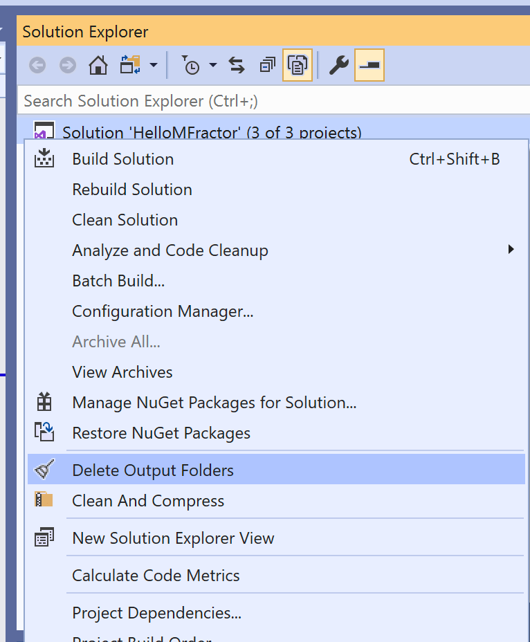 Delete Output Folders MFractor Documentation