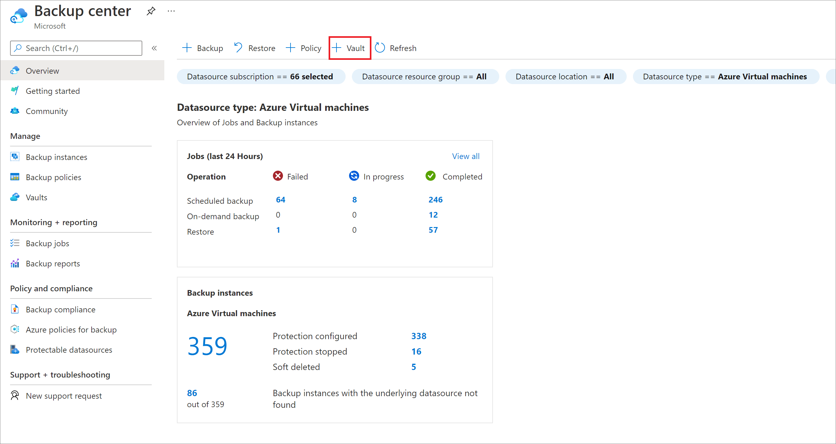Create and configure Recovery Services vaults Azure Backup
