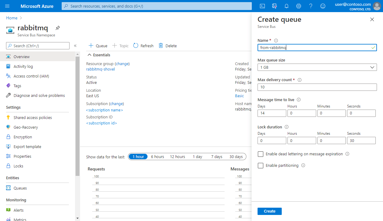 How to integrate RabbitMQ with Azure Service Bus Azure