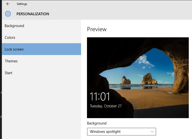 Configure Windows Spotlight on the lock screen (Windows 10