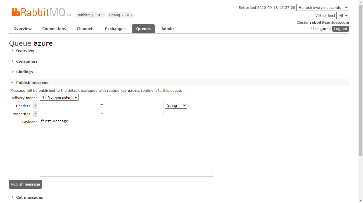 How to integrate RabbitMQ with Azure Service Bus Azure