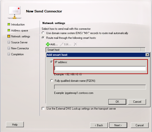 451 4.4.0 DNS query failed Exchange Server error in message queue