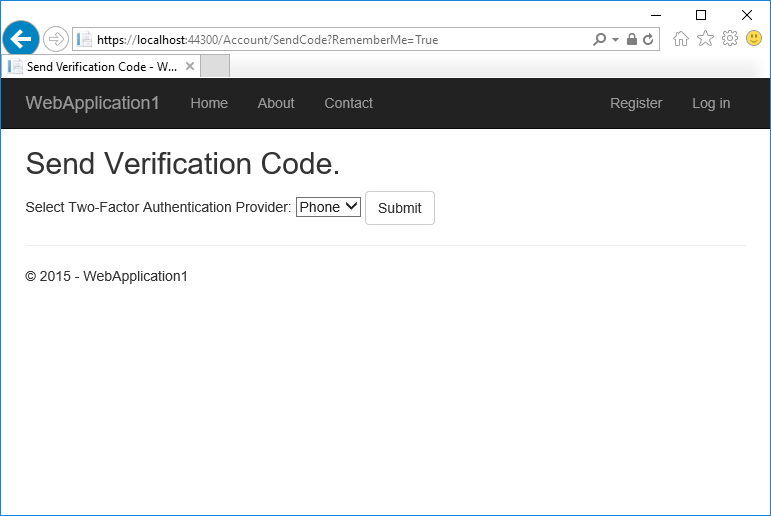 Twofactor authentication with SMS in Core Microsoft Docs