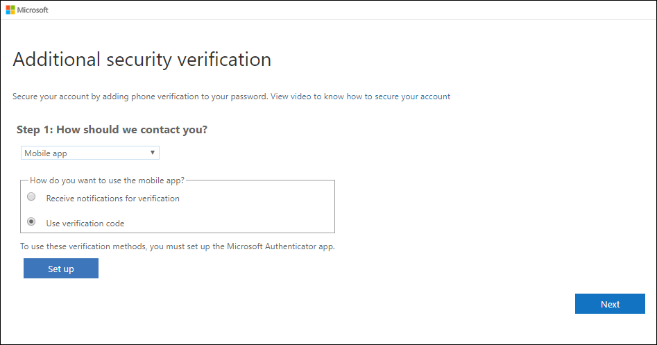 Check spelling or type a new query. Set Up An Authenticator App As Your Two Factor Verification Method Azure Active Directory Microsoft Docs