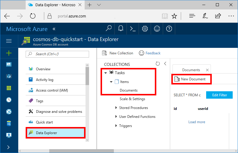 Build a web app with Azure Cosmos DB using the SQL API Microsoft