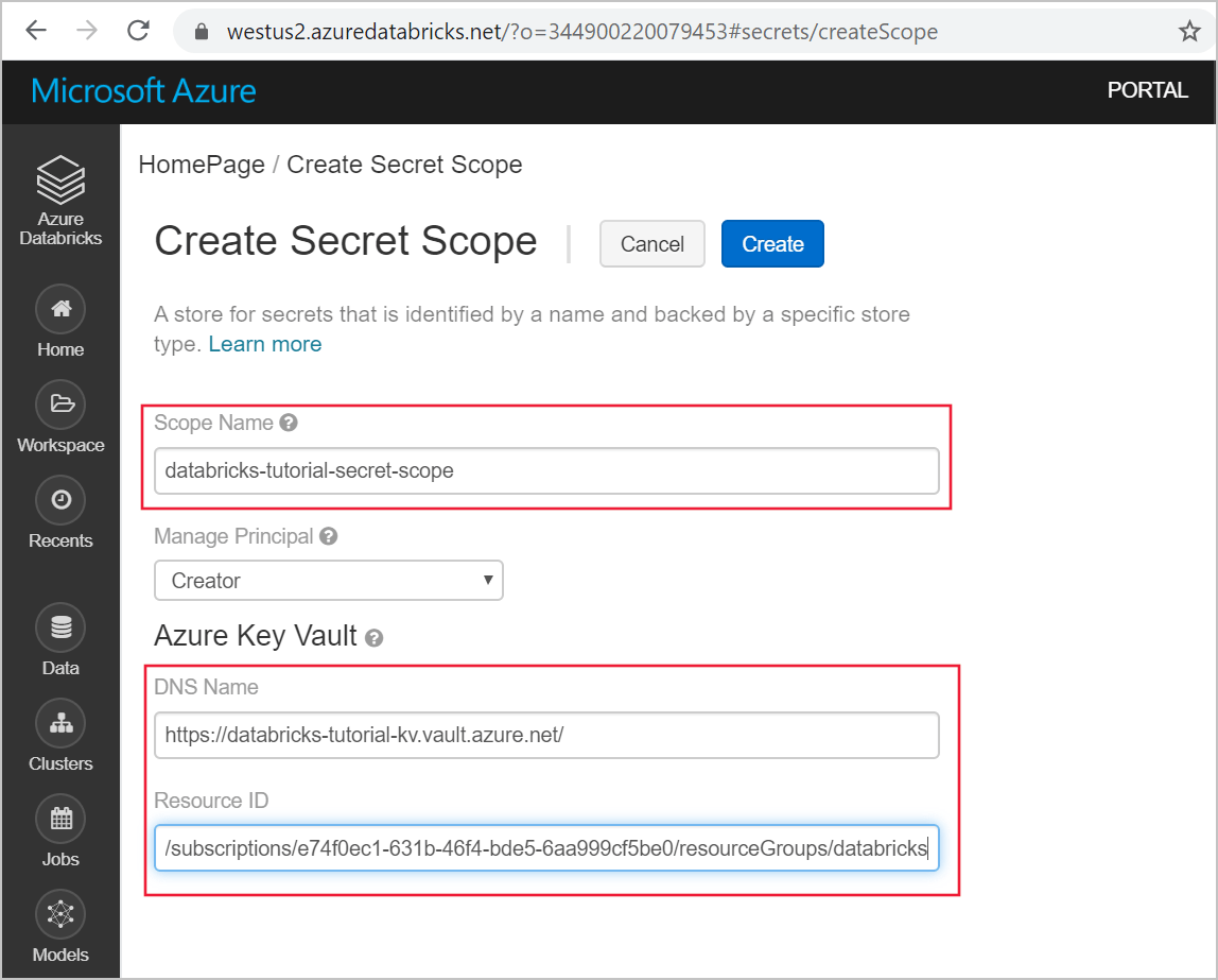 Tutorial Access blob storage using key vault using Azure