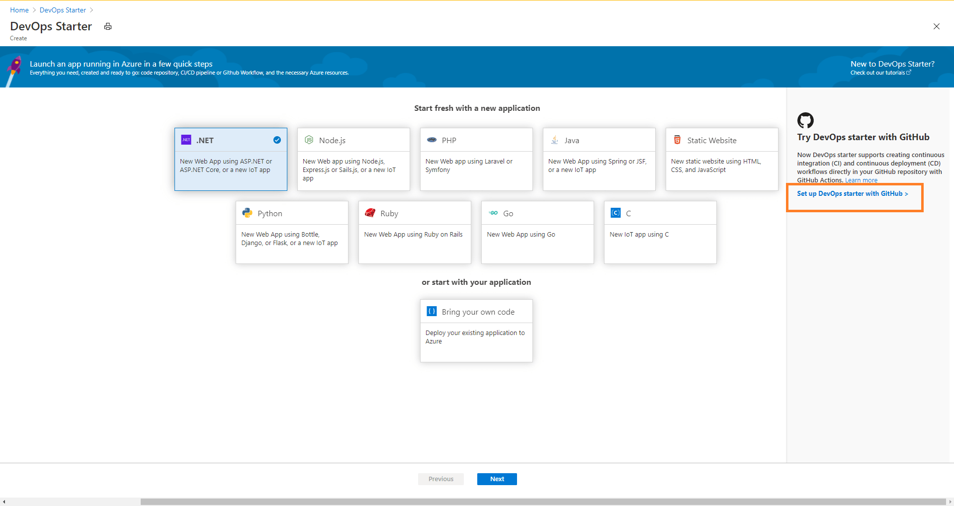 Quickstart Create a CI/CD workflow for Node.js DevOps
