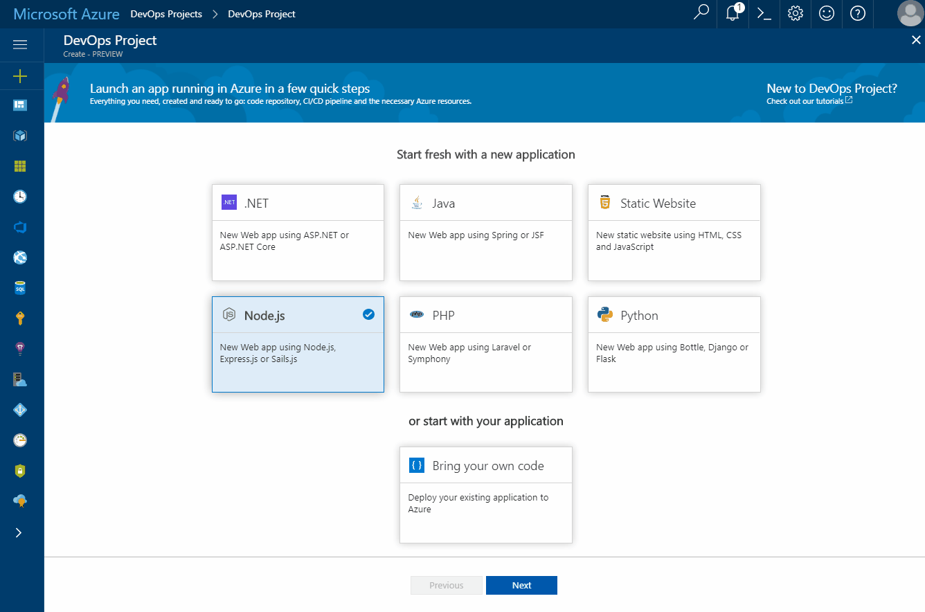 Azure DevOps Project, YAML builds, Gated releases, and