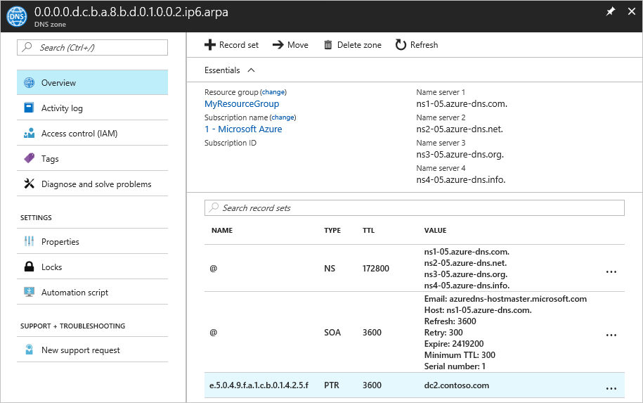 Host reverse DNS lookup zones in Azure DNS Microsoft Docs