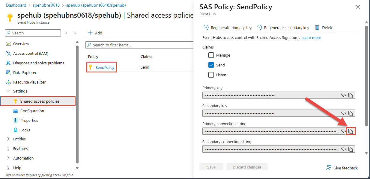 Get connection string Azure Event Hubs Azure Event Hubs Microsoft Docs