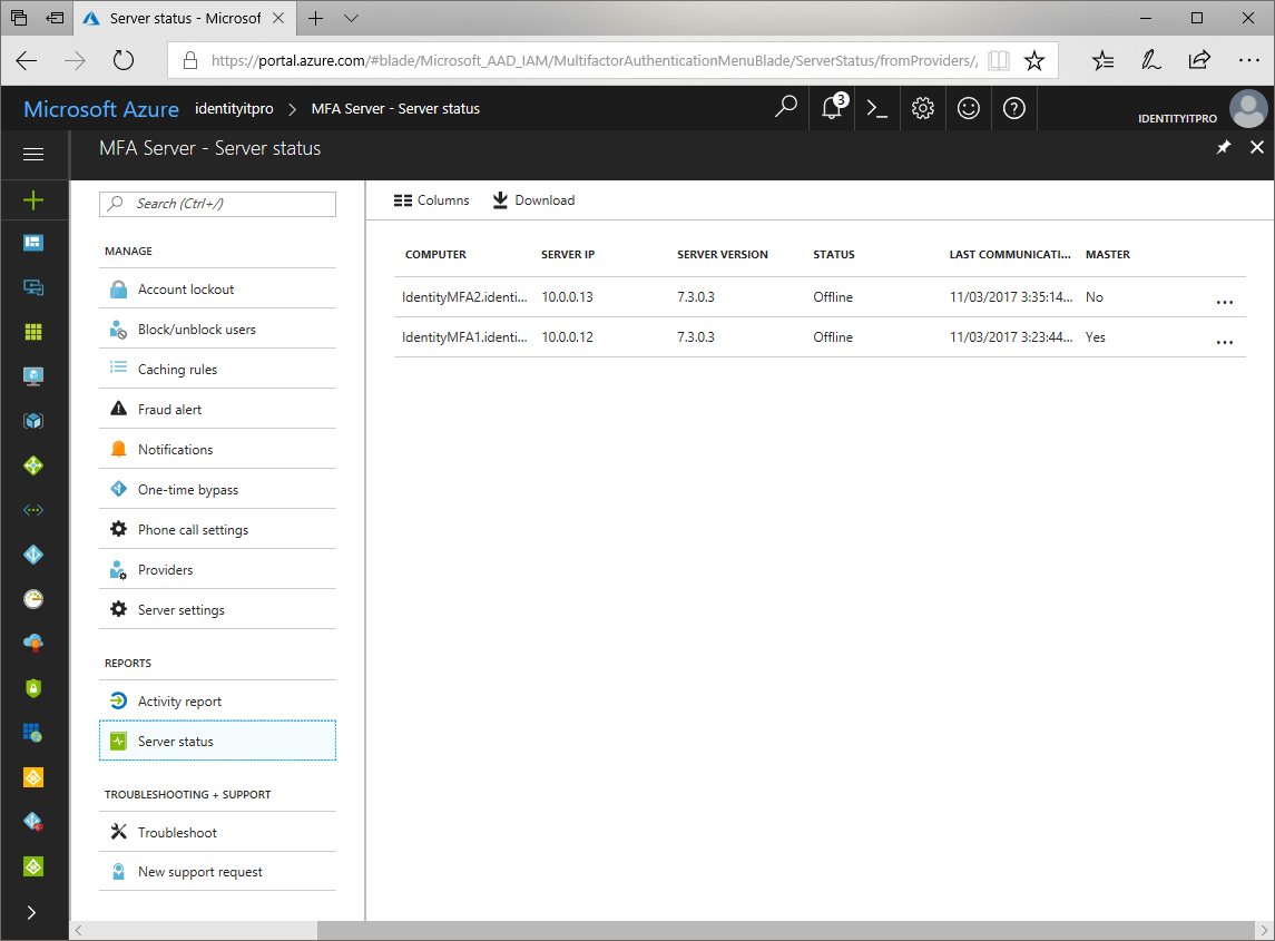 Access and usage reports for Azure MFA Microsoft Docs