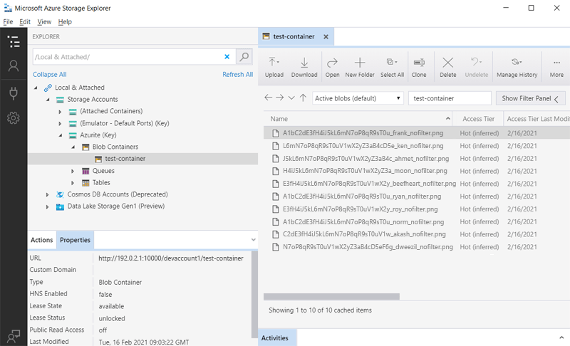 Azure storage emulator blob container ebookslasopa