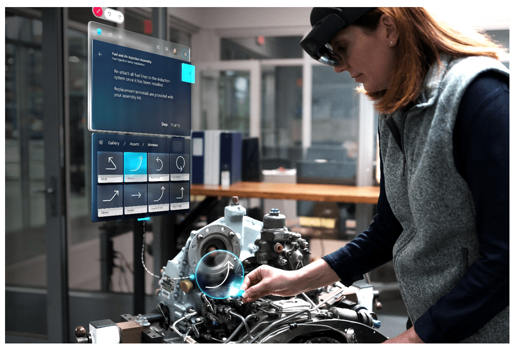 Holographic tethers in Dynamics 365 Guides in preview show