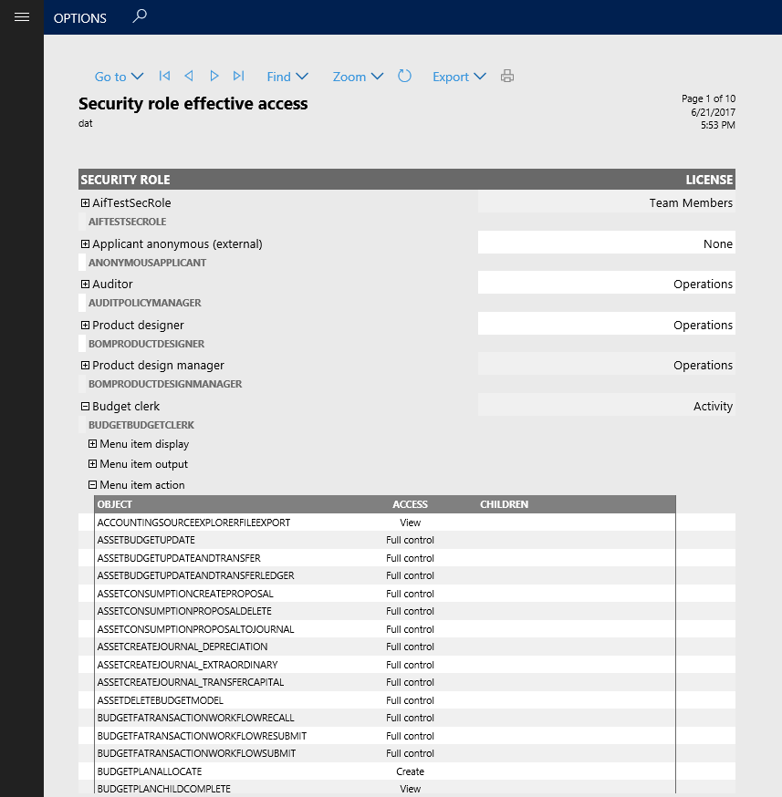AX D365FO Security reports AX / Dynamics 365 For Finance and