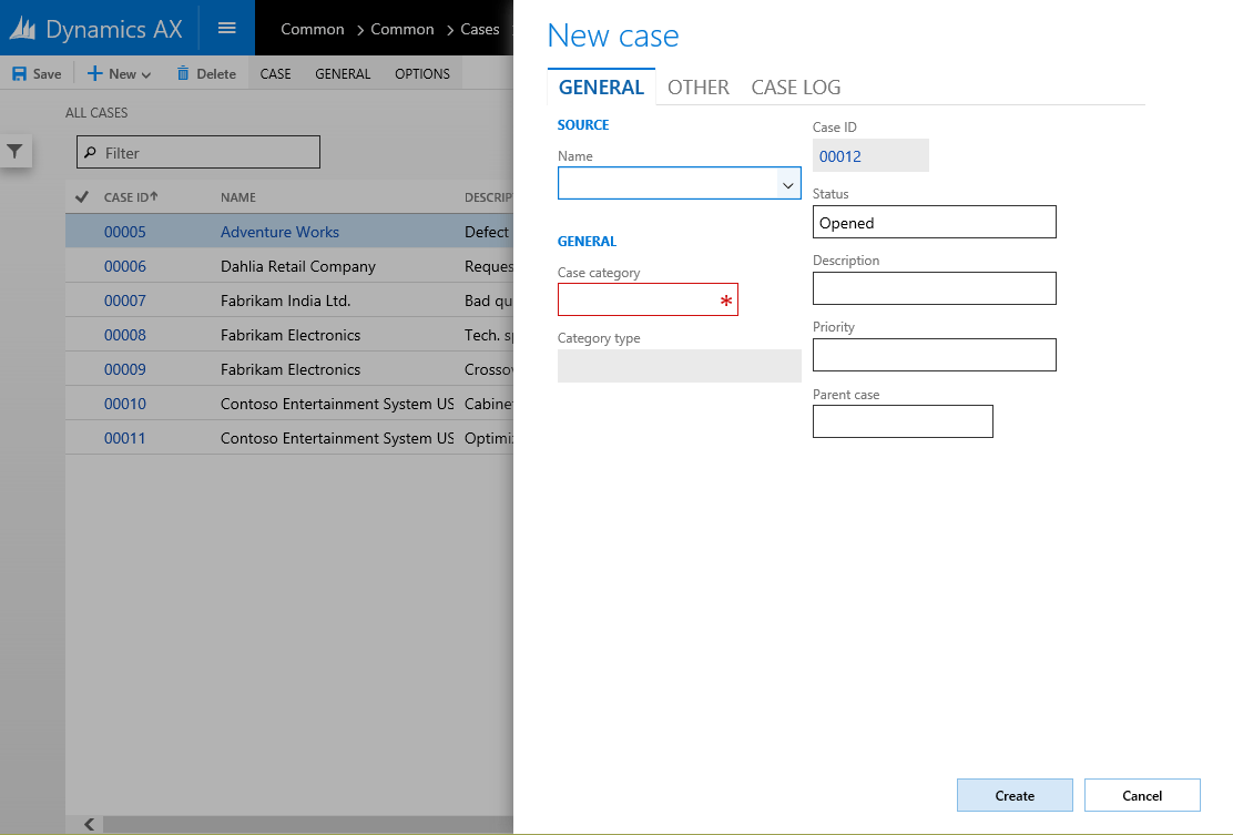 Dialog form pattern Finance & Operations Dynamics 365 MSDyn365FO