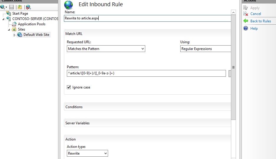 Creating Rewrite Rules for the URL Rewrite Module Microsoft Docs