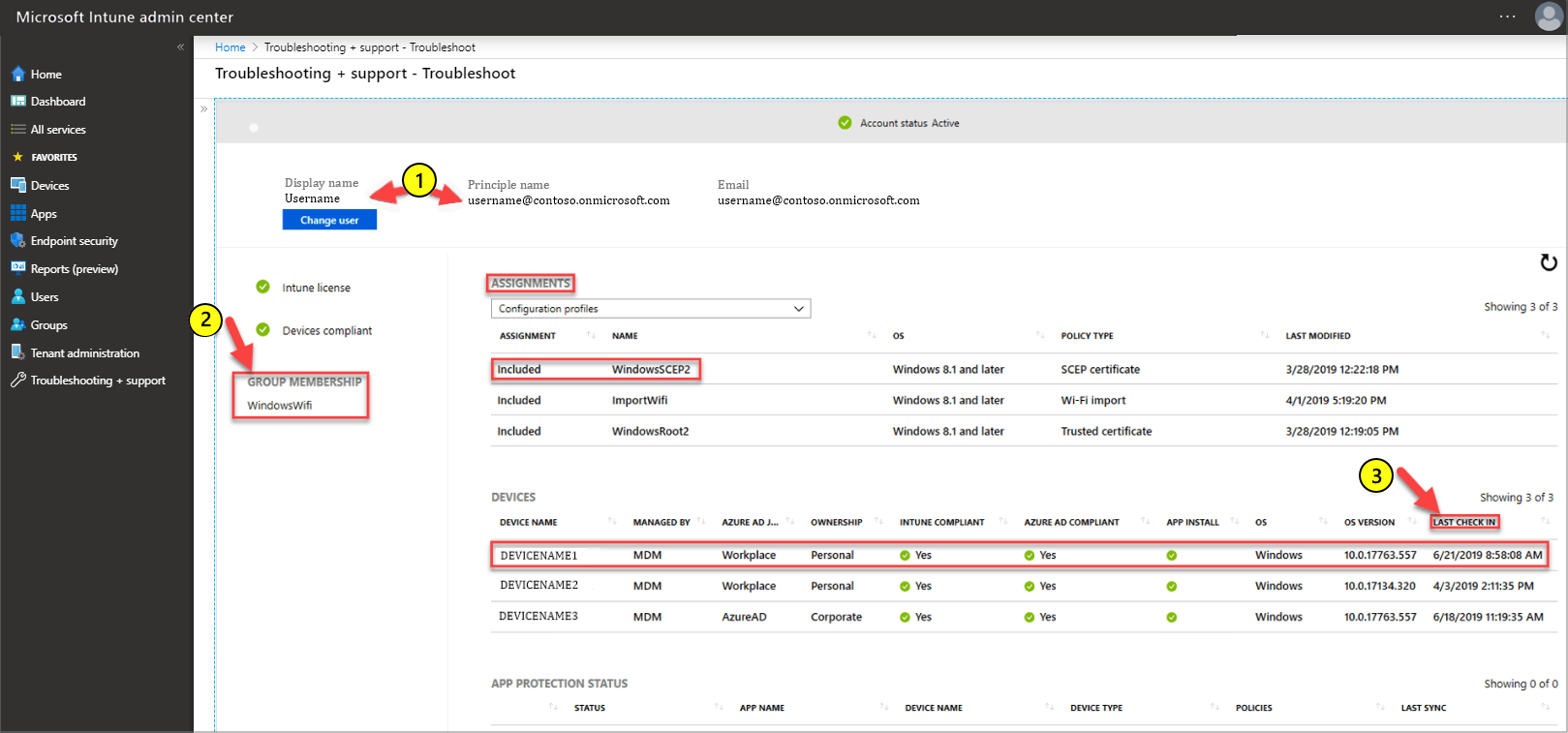 Troubleshoot deployment of SCEP certificate profiles to devices with