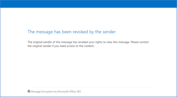 Revoke email encrypted by Office 365 Advanced Message Encryption