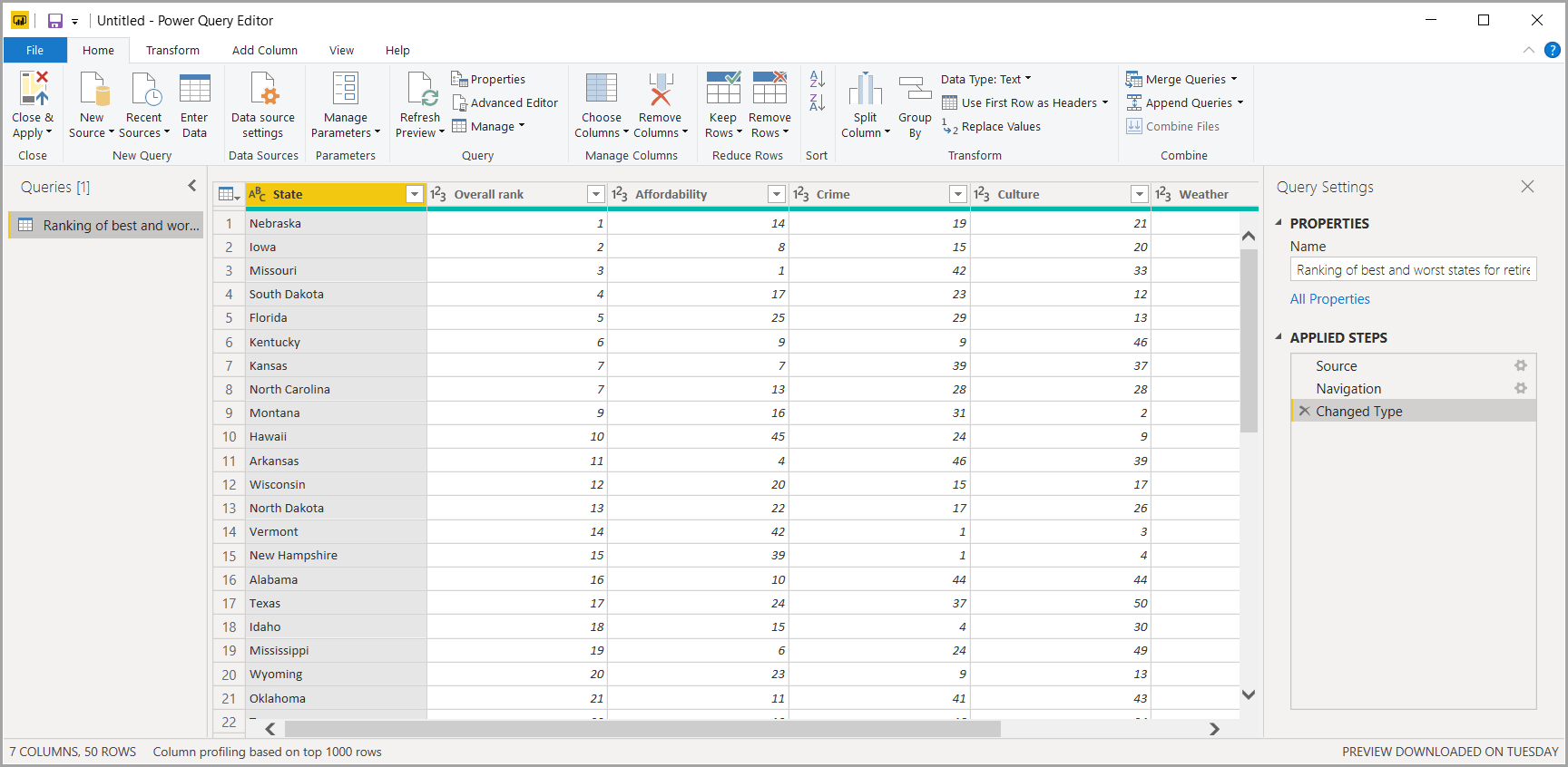 Perform common query tasks in Power BI Desktop Power BI Microsoft Docs