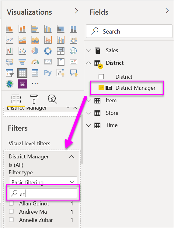 Add a filter to a report in Power BI Power BI Microsoft Docs