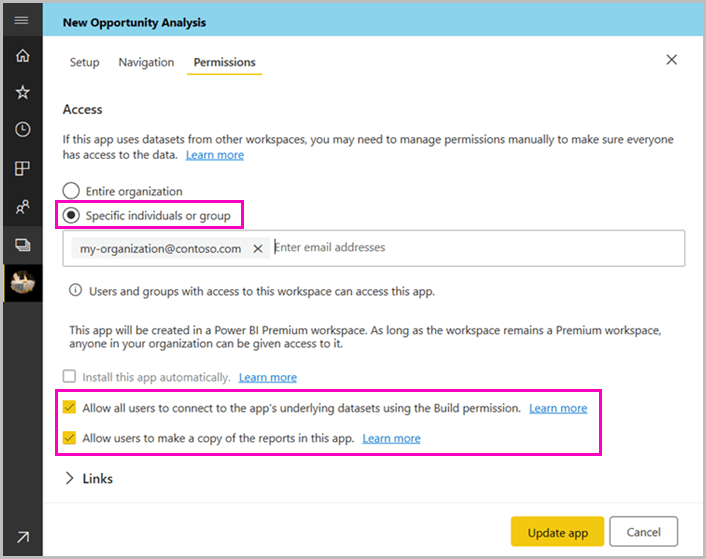 Share a dataset (Preview) Power BI Microsoft Docs