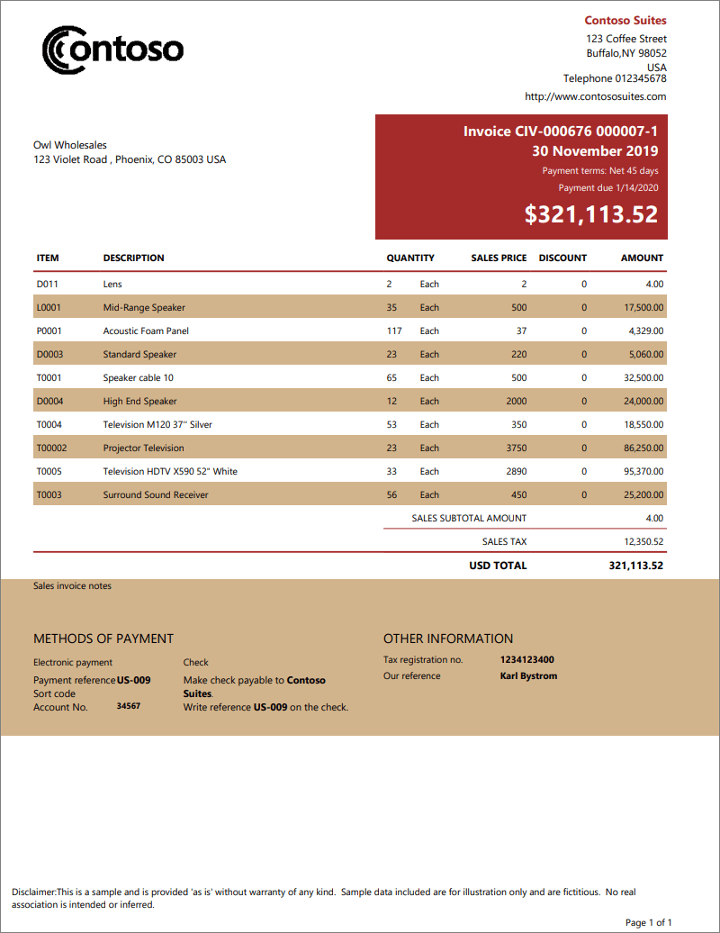 Sample Power BI paginated reports Power BI Microsoft Docs