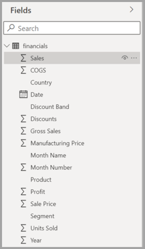 Using The Field List In Power Bi Desktop Power Bi Microsoft Docs