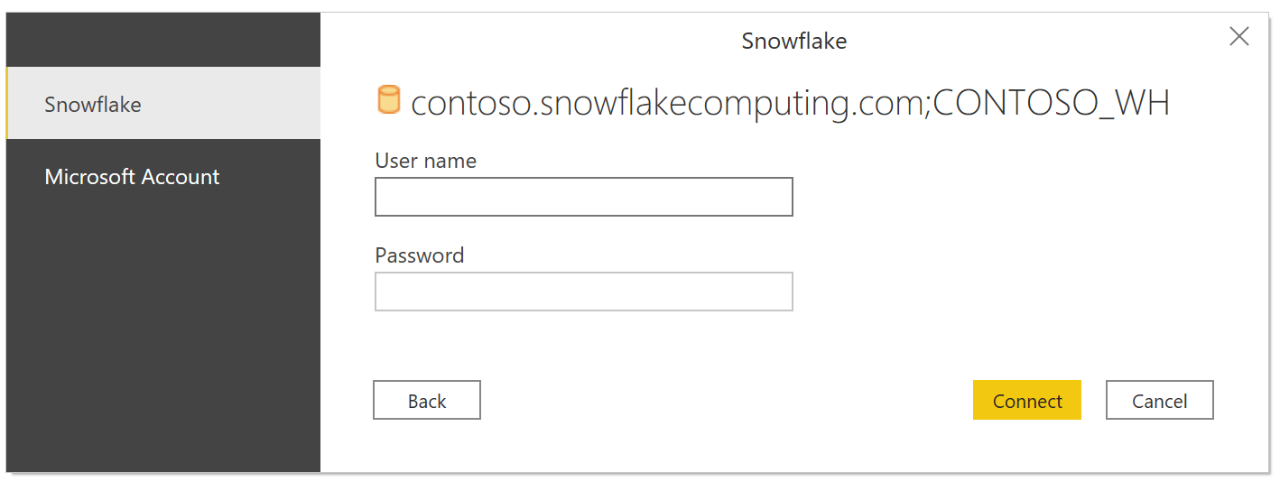Power Query Snowflake connector Power Query Microsoft Docs