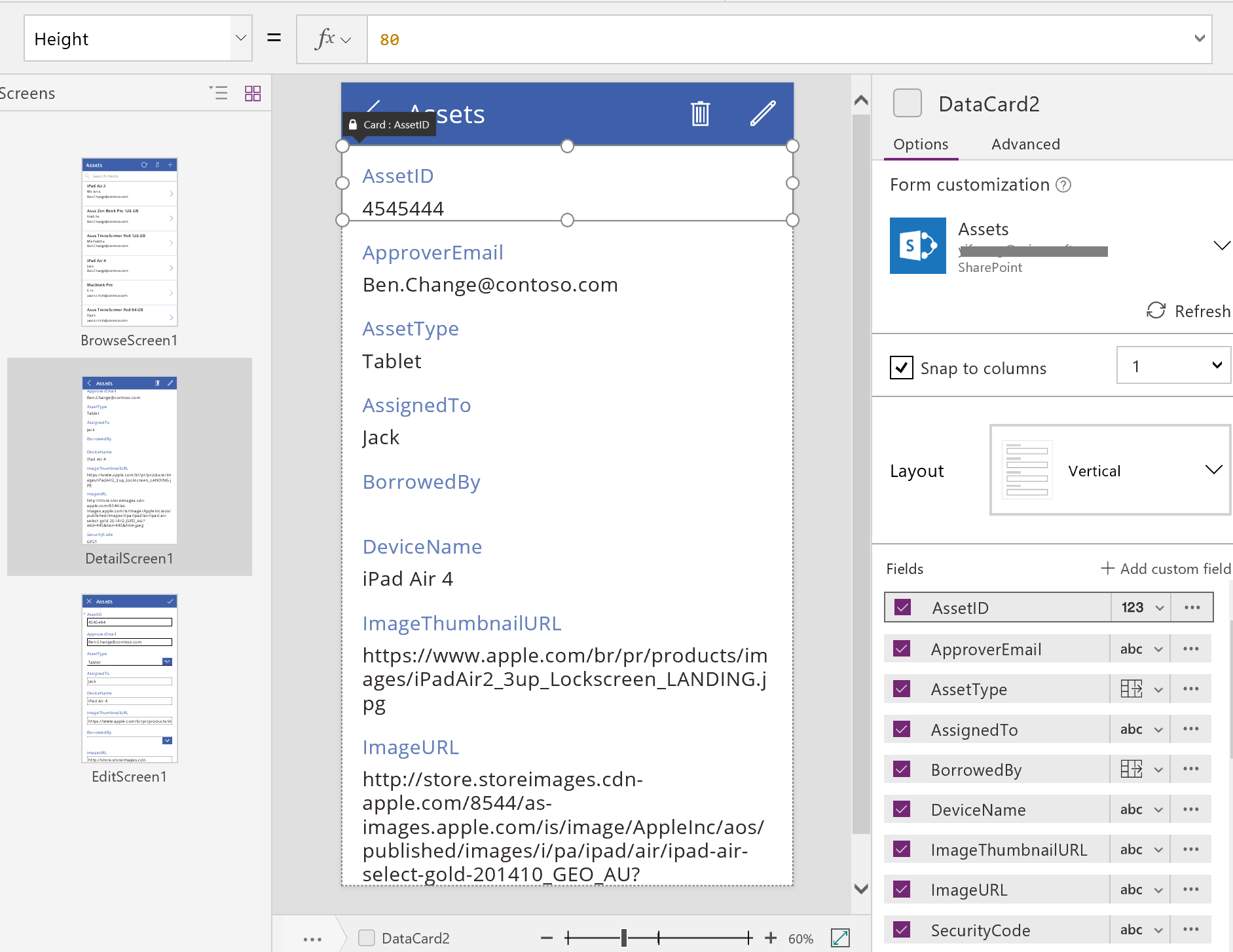 Understand canvasapp forms PowerApps Microsoft Docs