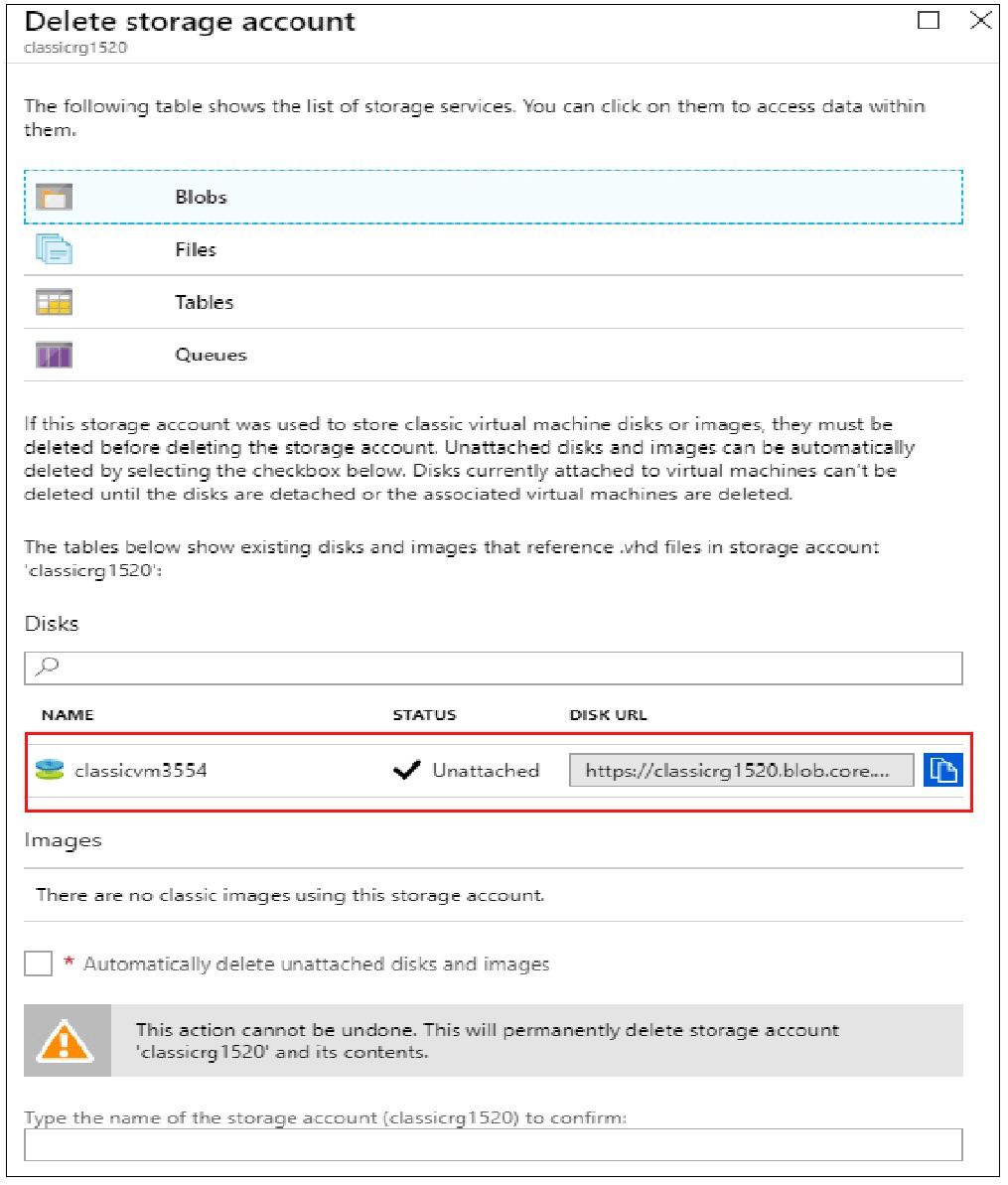 Troubleshoot errors when you delete Azure classic storage accounts