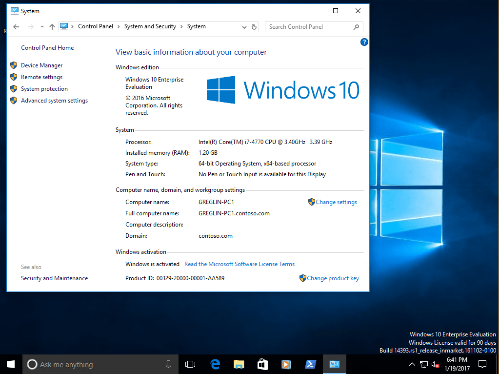 Configuration Manager Windows 10