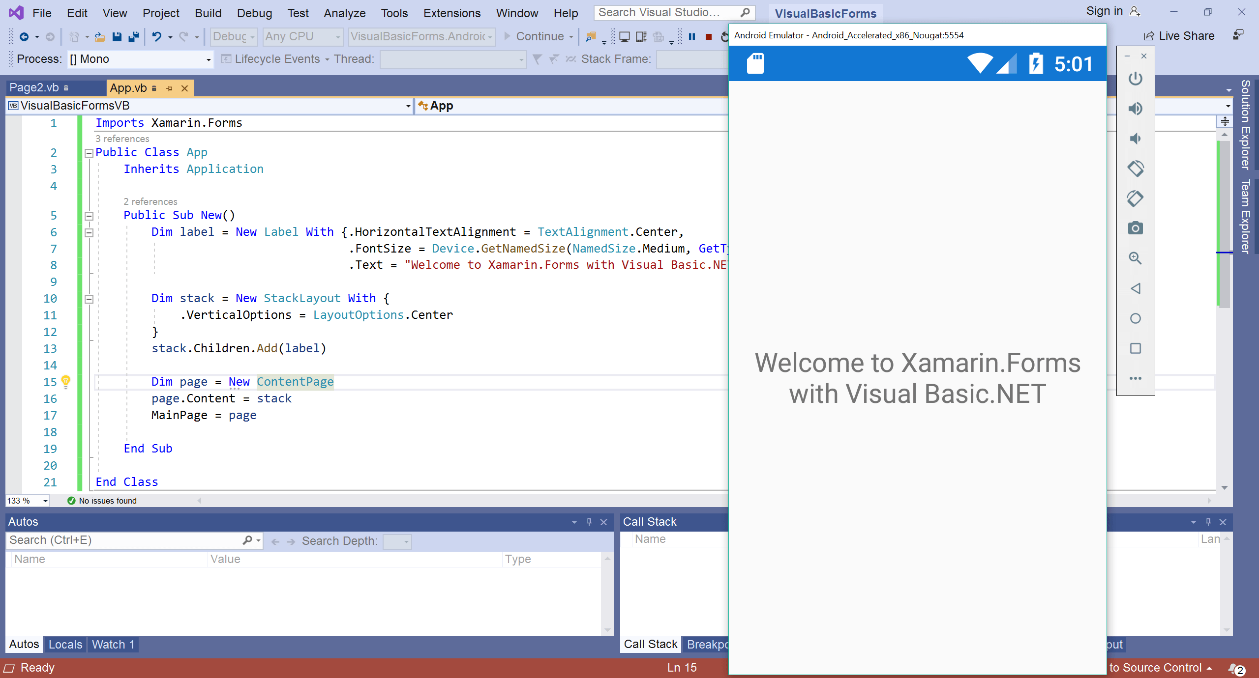 Xamarin.Forms using Visual Basic.NET - Xamarin | Microsoft Docs