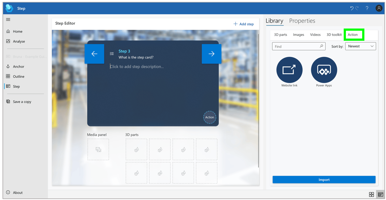 Ajouter un lien de site web ou Power Apps à une étape dans