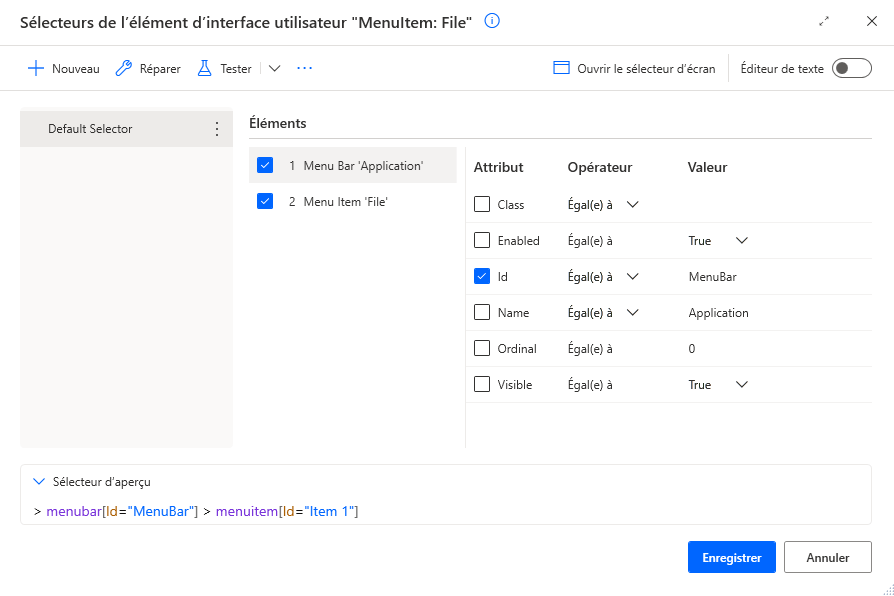 Créer un sélecteur personnalisé Power Automate