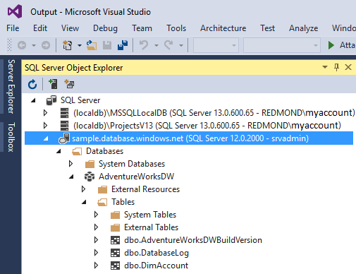 Connect to dedicated SQL pool (formerly SQL DW) with VSTS Azure