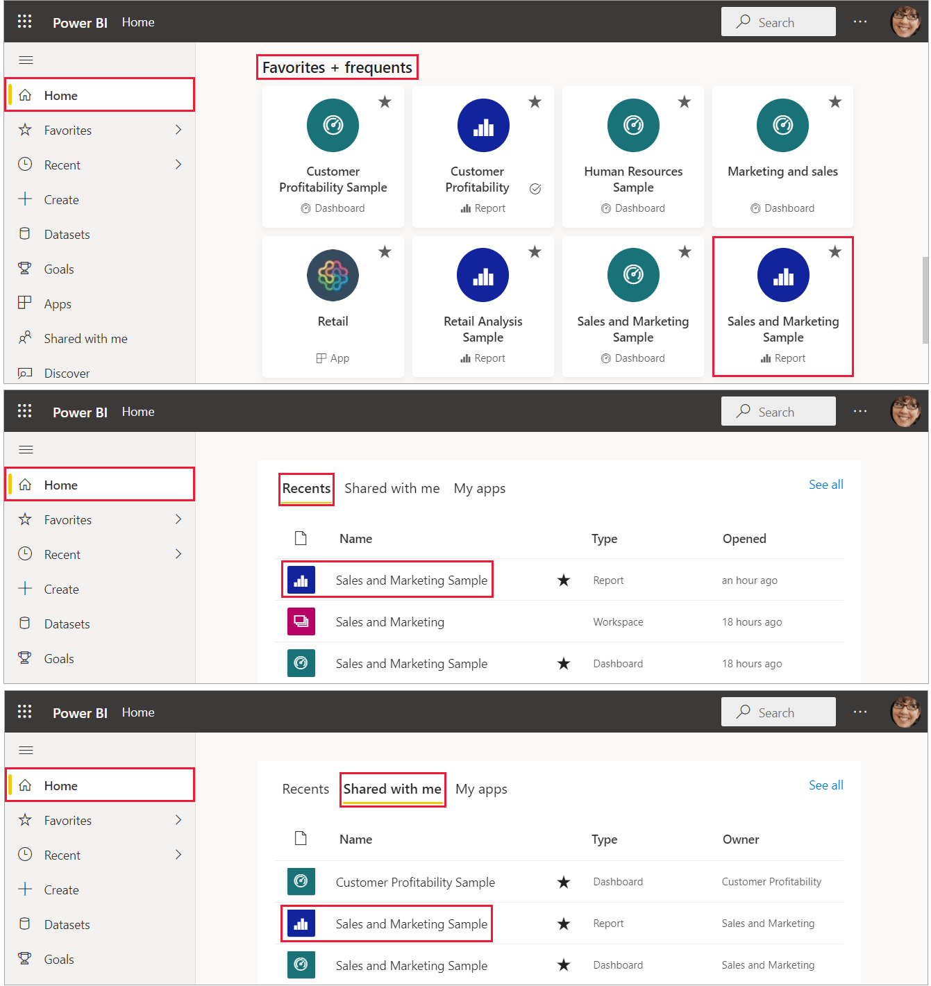 View a report Power BI Microsoft Docs