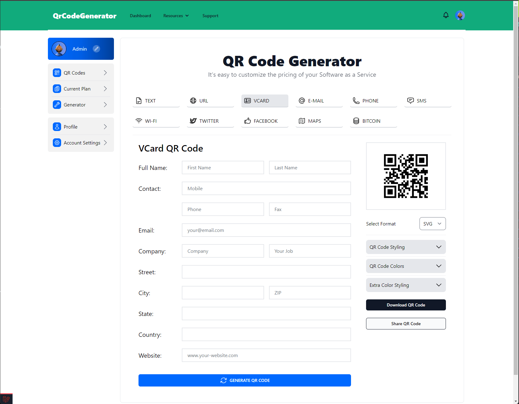 QREspresso Saas Laravel by ModelTheme