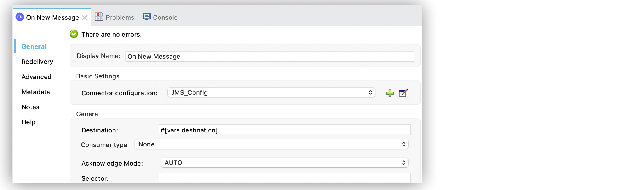 Configure Message Acknowledgement with the JMS Connector MuleSoft