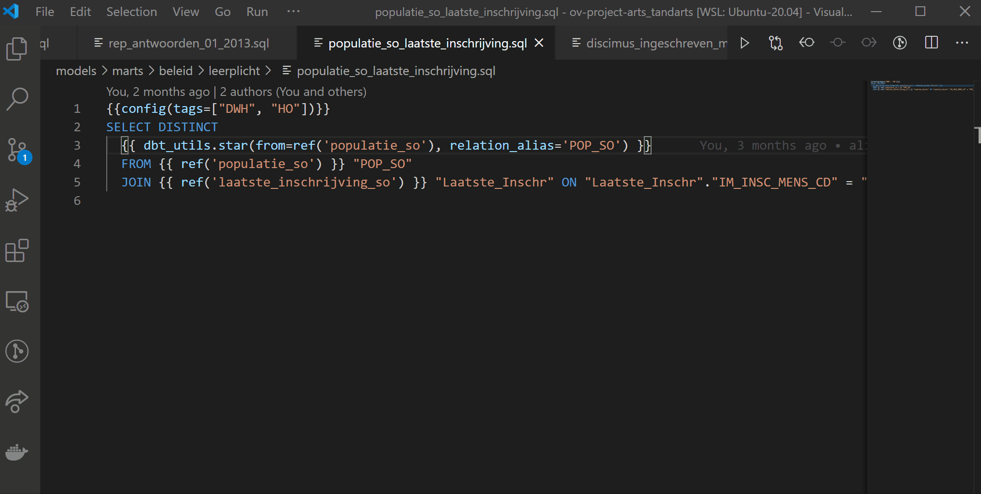 and go to definition dbt Power User