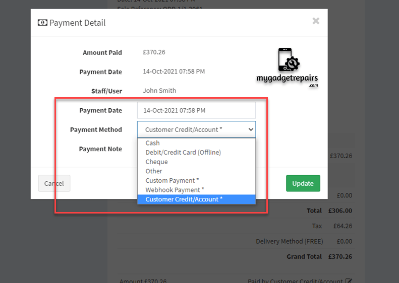 customer account 7 MGR Knowledge Base